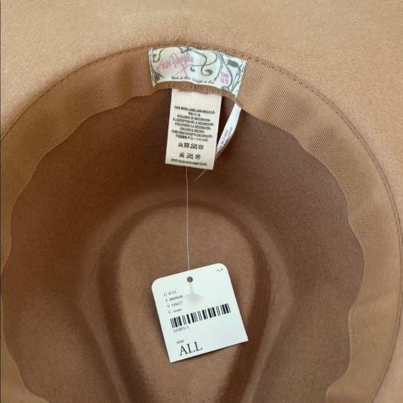 Free People NWT Brown Wide Brim Hat